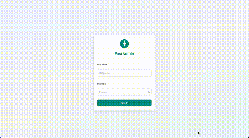 FastAdmin demo