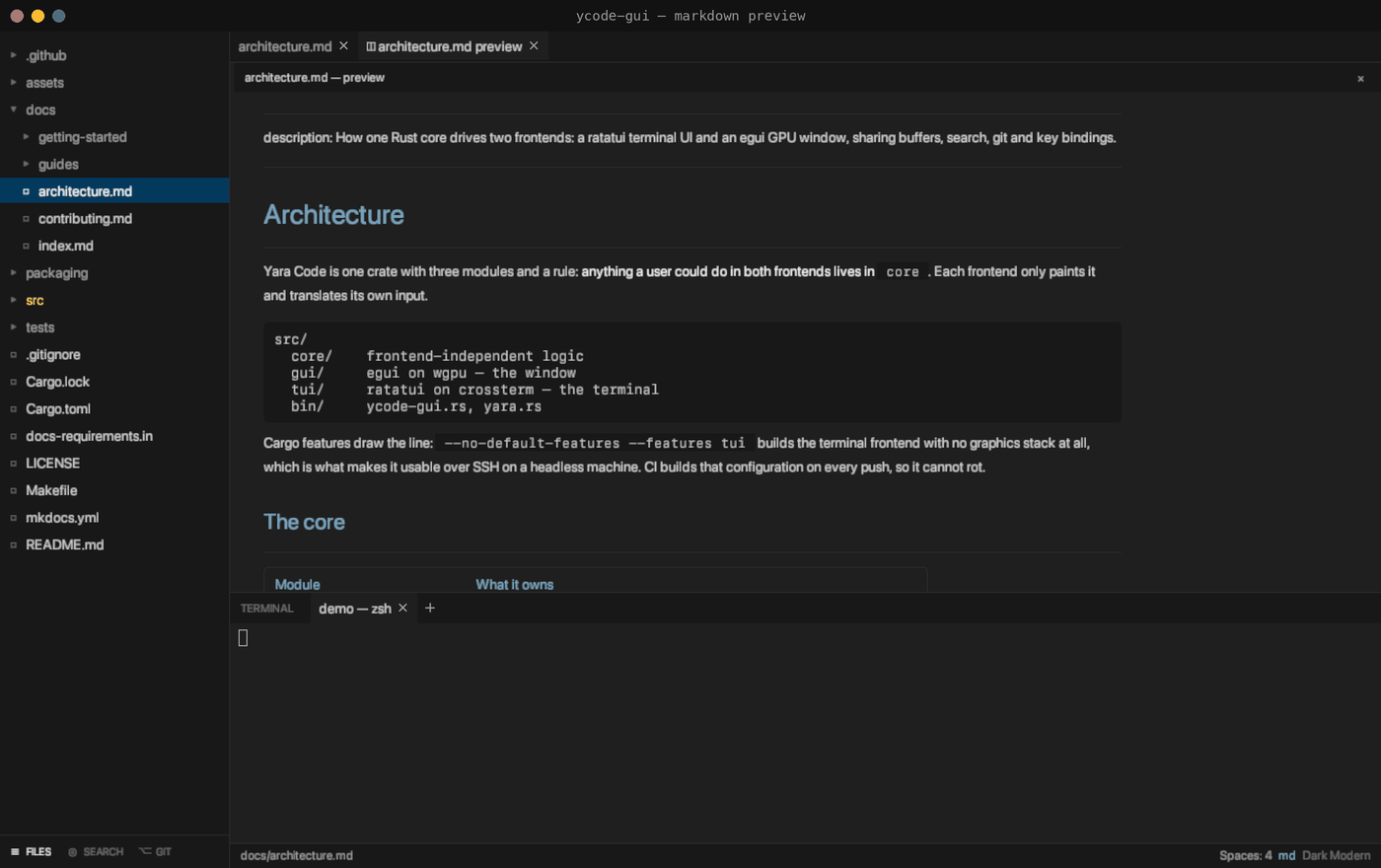 The same preview in the window frontend