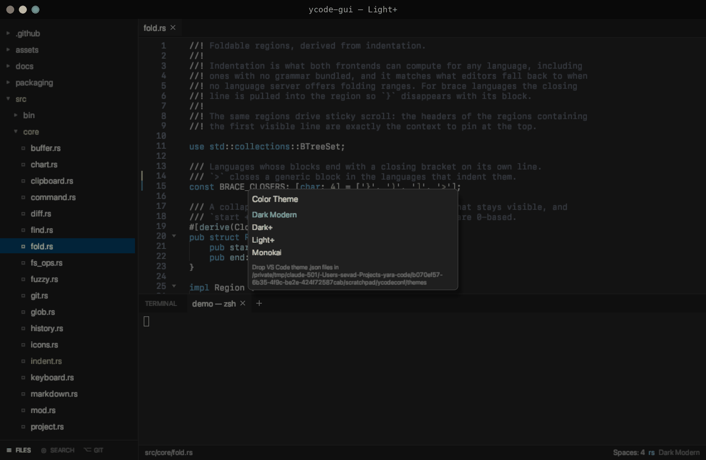 Light+ in the window frontend